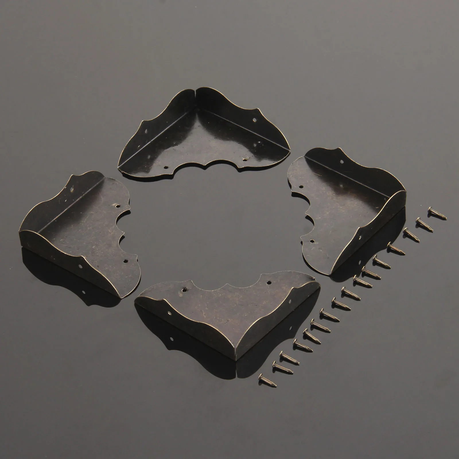 4 шт. мебельная фурнитура антикварный угол кронштейн ювелирных изделий