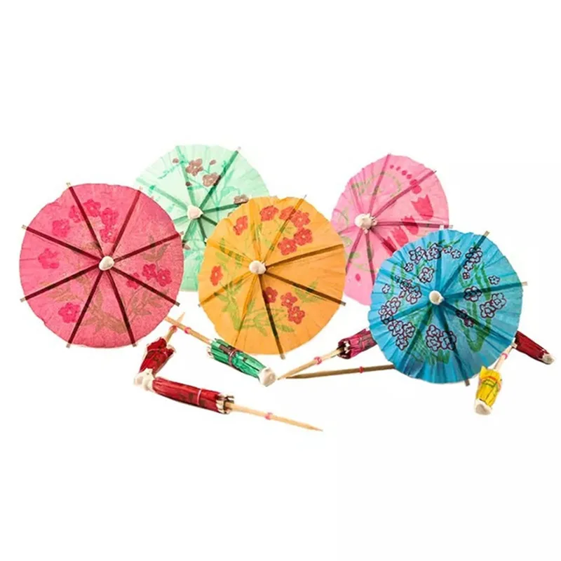 30 шт. фруктовый знак сок песок лед оформление коктейлей Цветок бумага зонтик