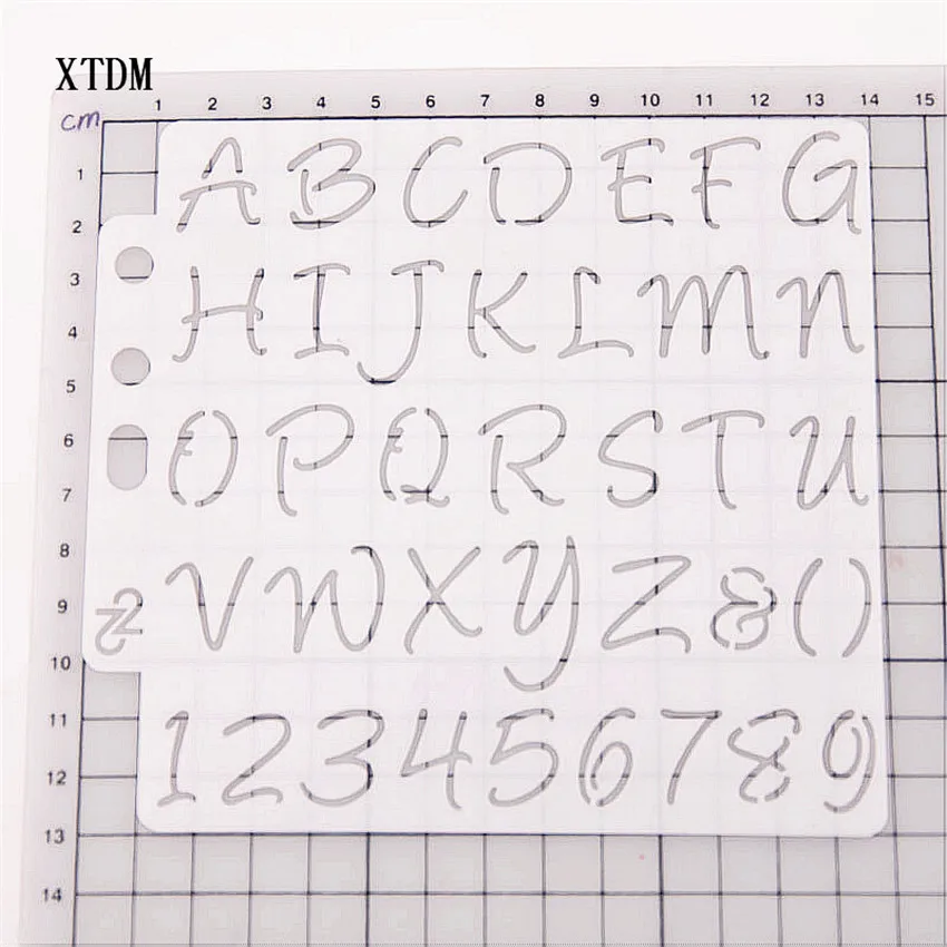 Uppercase DIY письмо торт скрапбук трафареты полые украшения Печать Кружева линейка