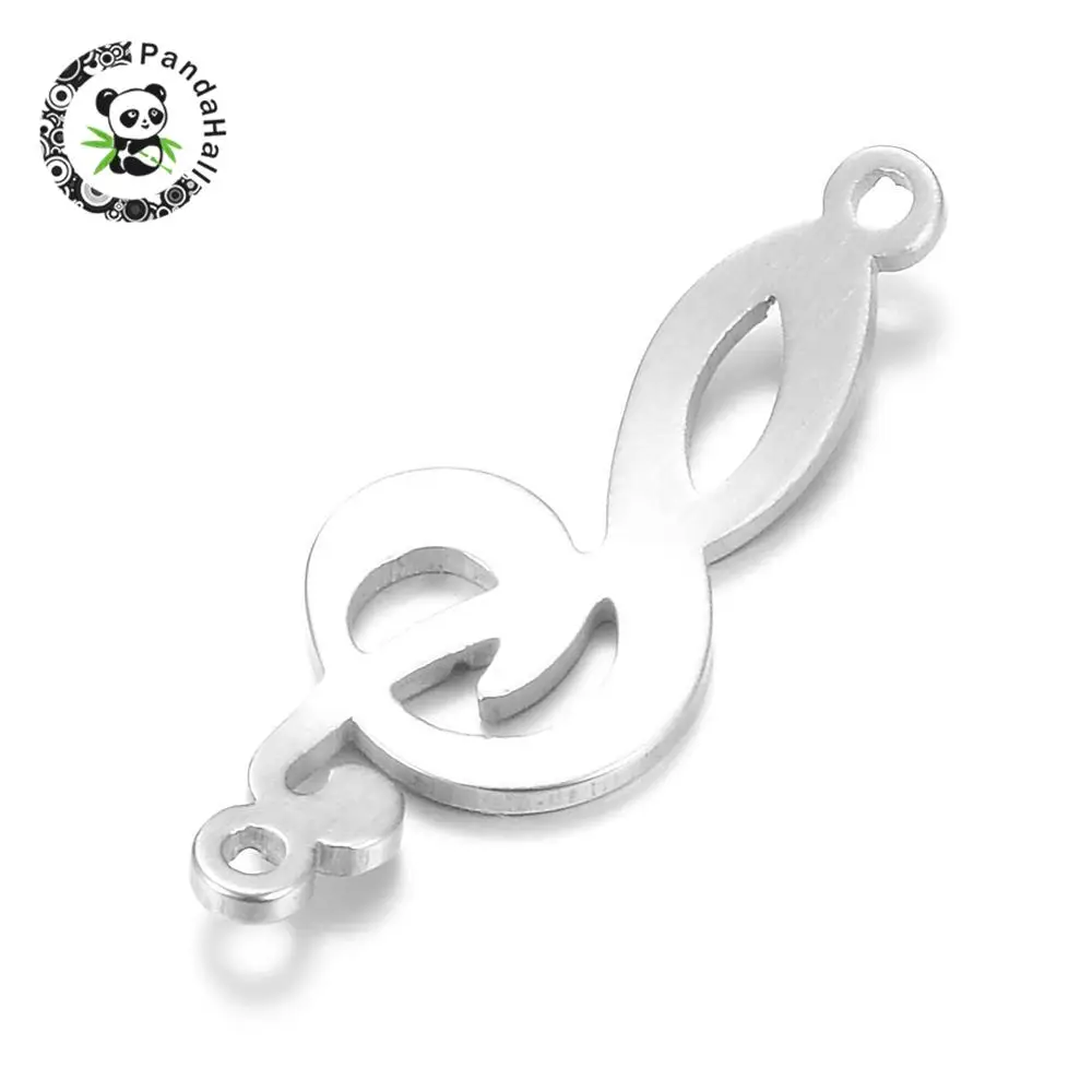 Звенья из нержавеющей стали 201 музыкальная нота цвет 24 5x9 5x1 мм отверстие: 1 |