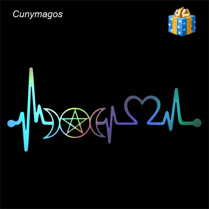 Греческая богиня Pagan Wiccan Heartbeat Стикеры с линией жизни для автомобильного
