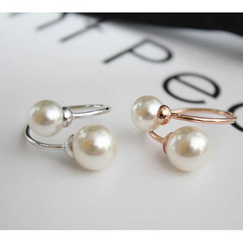 Korea personality big Pearl Ring Valentine's Day Rings for Women Wedding Silver Promise Jewelry | Украшения и аксессуары