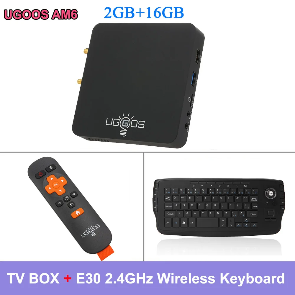 TV Box E30 Keyboard UGOOS AM6 2 Гб 16 Гб ТВ приставка Smart Android 9,0 приставка Amlogic S922X 2,4G& 5G WiFi 1000M LAN DLNA BT 5,0 4K HD медиаплеер - Цвет: TV Box E30 Keyboard