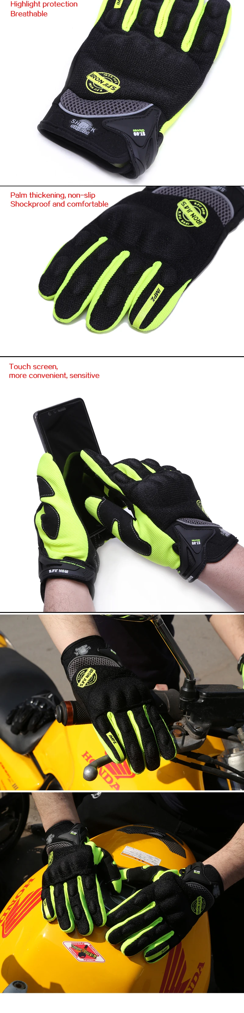Мотоциклетные защитные перчатки с сенсорным экраном Дышащие носки Guantes Moto Luvas Alpine Cross Stars Gants Moto Summer Guant