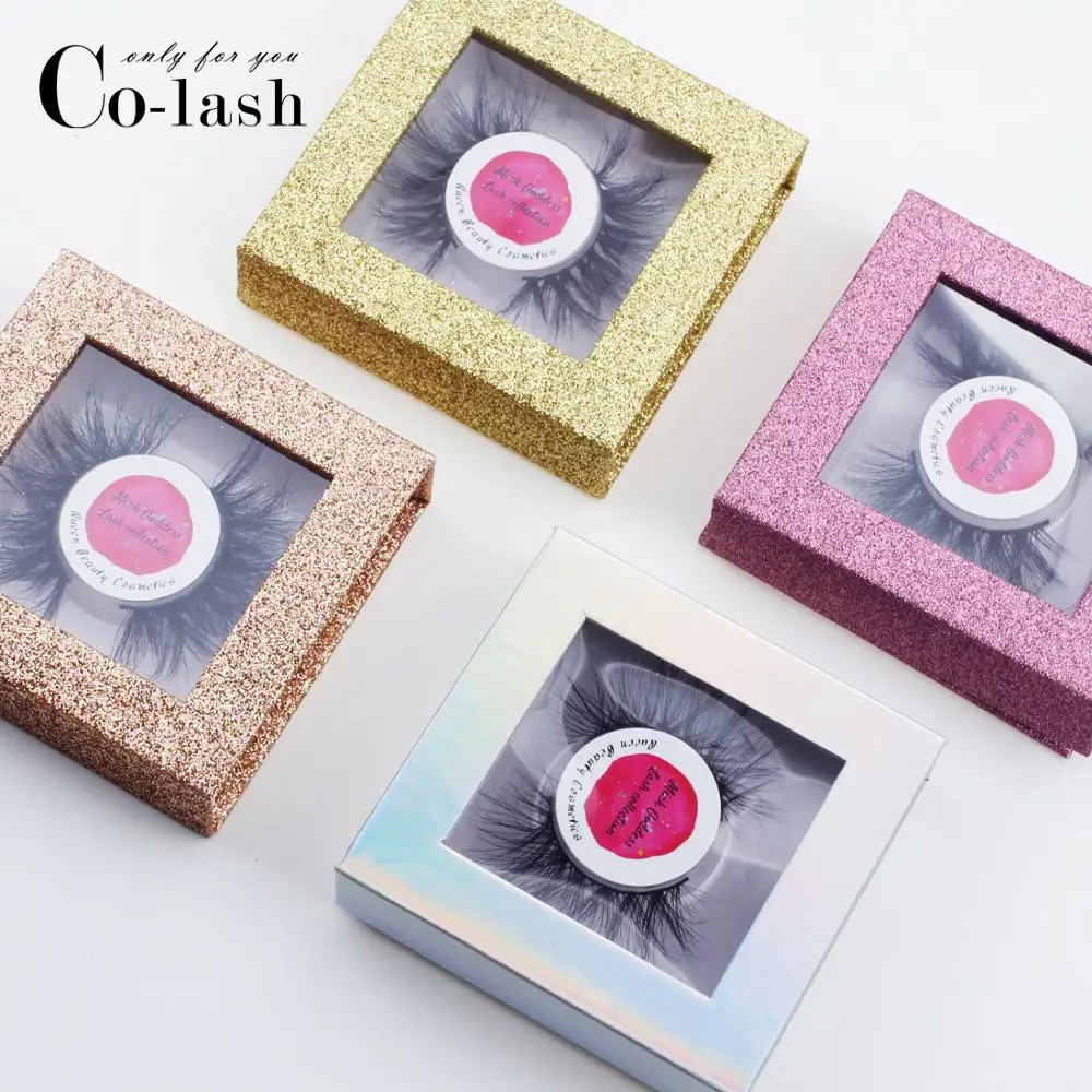 Colash коробка для упаковки накладных ресниц Заказная коробка для ресниц Поддельные 3d норковые ресницы Коробки Искусственные ресницы наклейки с логотипом