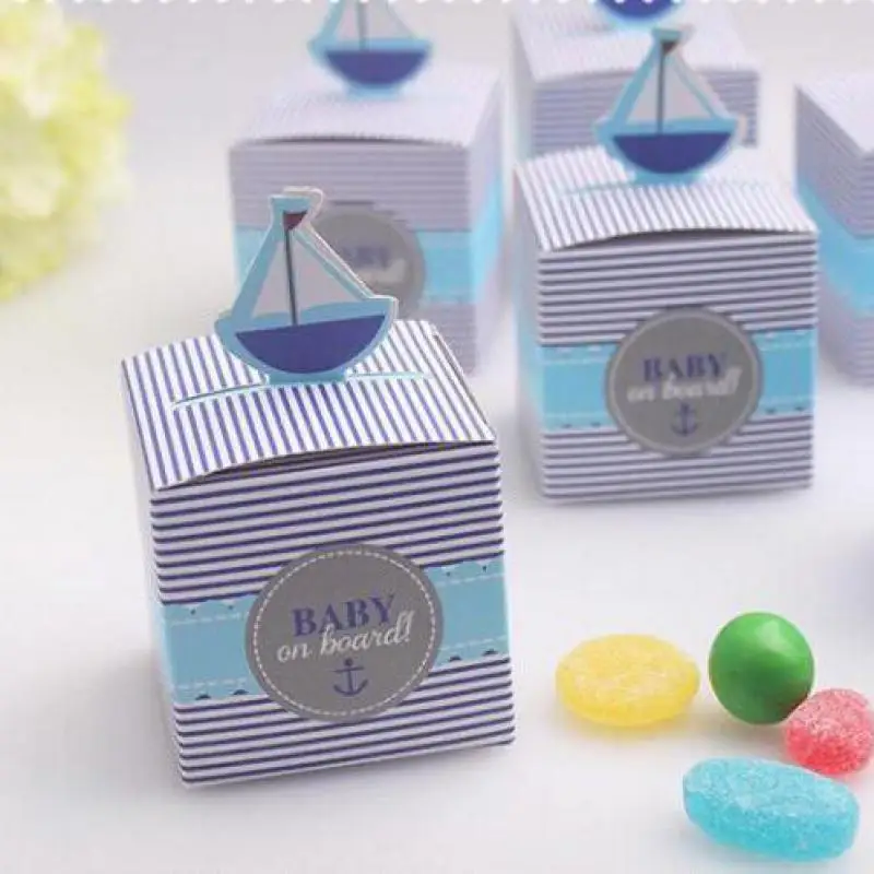 

100pcs Cartoon Candy Box Baby Shower Birthday Candy Box Birthday Party Supplies Deco Sachet Cartonnee Bonbon Bedankjes Baby