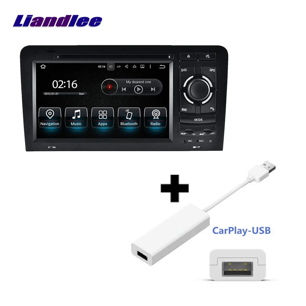 Carplay Liandlee автомобильная система Android для Audi A3 S3 8P 2003~ 2011 Радио ТВ BT DVD Carplay камера gps Navi навигация HD экран мультимедиа - Цвет: Carplay