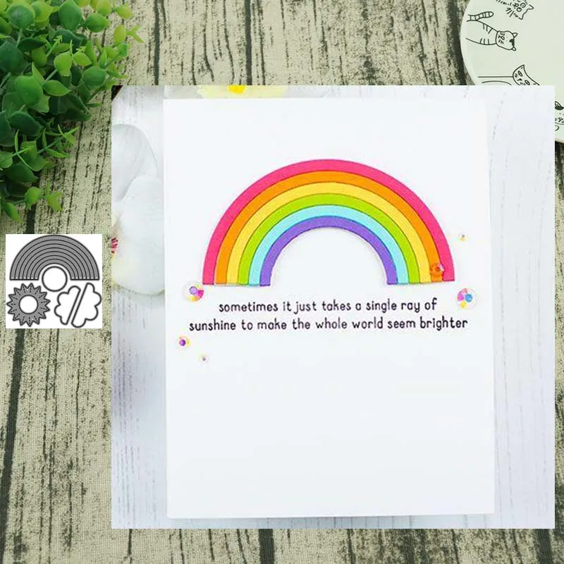 Радужный мост металлический Трафаретный вырубной штамп трафареты скрапбукинга