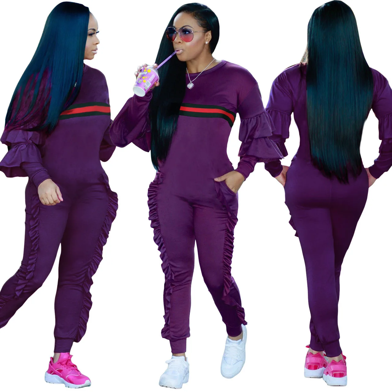 2 Two Piece Set Women Clothes Autumn Winter Outfits Long Sleeve Knit Sweater Tops+Bodycon Shorts Suit Sexy Matching Sets