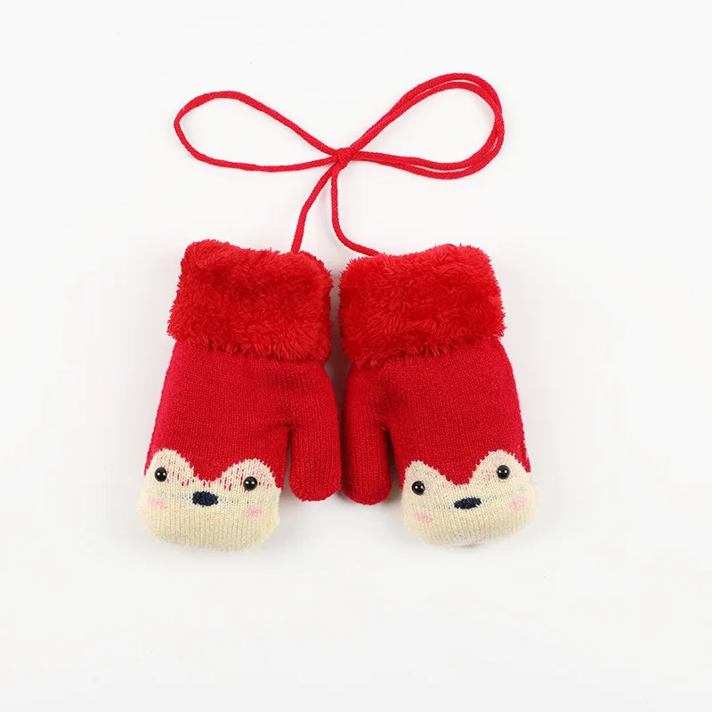 3-7 Years Winter Knitted Gloves For Baby Boys And Girls Warm Rope Full Finger Mittens Gloves for Children Toddler Kids TS174