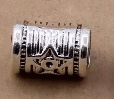 antique silver 20 шт античный серебряный/Бронзовый трубчатый разделитель бисер с большим отверстием Европейские Бусины Подходят 6 мм кожаный шнур Подвески Браслет DIY Изготовление ювелирных изделий - Цвет: antique silver