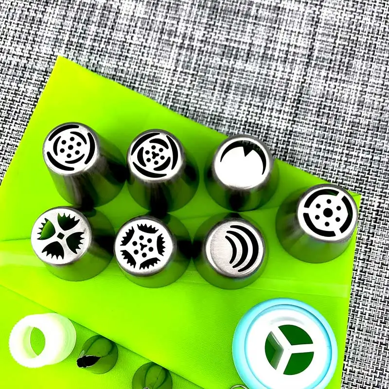 13 шт. приборы для украшения выпечки торта инструменты DIY обледенение трубопроводов для очистки крема Нержавеющая сталь 9 наконечников сопла набор многоразовых