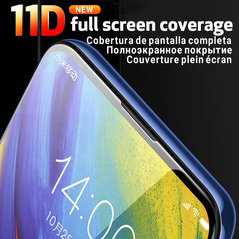 11D полное покрытие Полный Клей закаленное стекло для Xiaomi mi 9 8 Lite mi A1 A2 Lite Защитное стекло для экрана для Xiaomi mi 6X 5X стекло