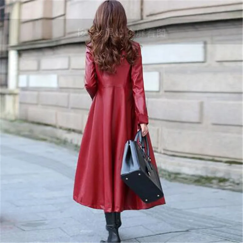 2019 Демисезонный Для женщин кожаная куртка мода высокого класса пальто из