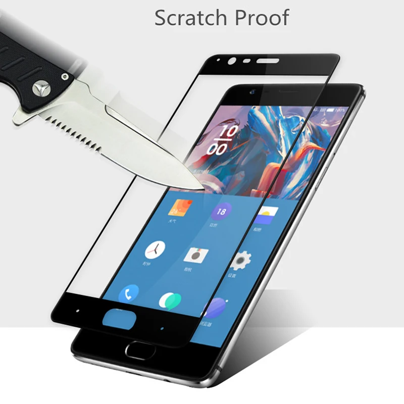 Baixin полное покрытие из закаленного стекла для oneplus 3t 3 Three 1 + Защита экрана one plus T