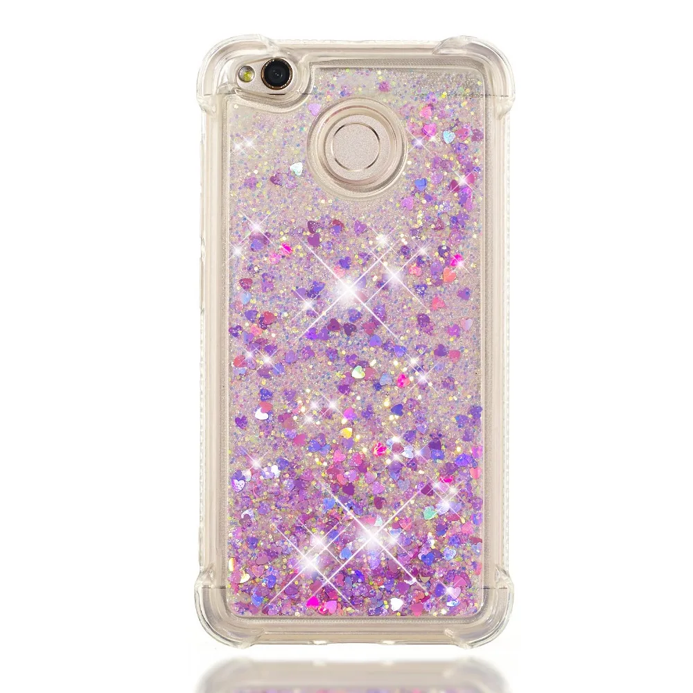 TPU Case For Xiaomi MI 5XA1 Redmi 4X Note4X Note4 5A 5 5Plus Love Heart Cover Dynamic Sand Quicksand Clear Phone Coque Fund | Мобильные