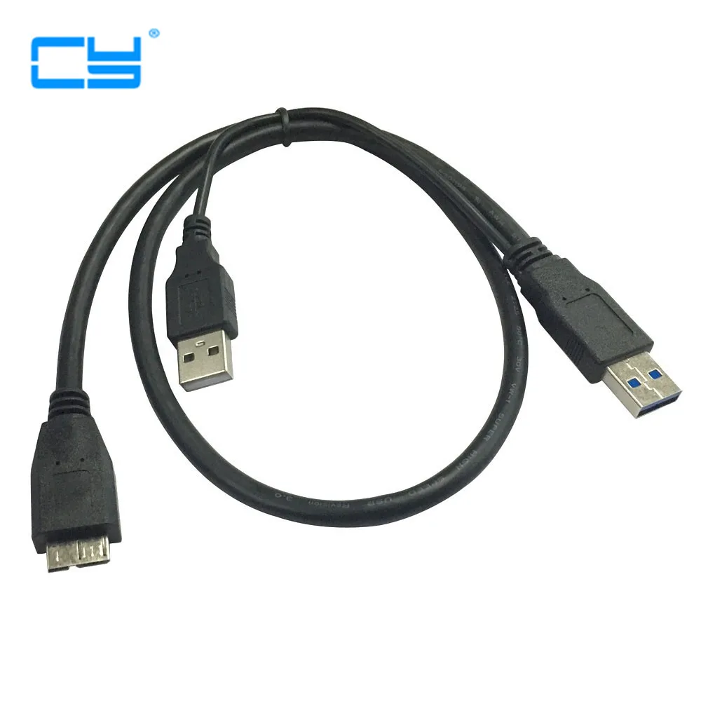 10 шт./USB3.0Male MicroUSB 3 Y кабель с дополнительным usb разъемом 0 Male Micro USB3.0 B адаптер для 2 5
