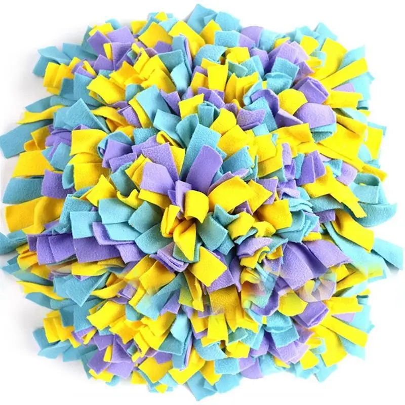 

New Handmade Dog Play Sniff Mat Snuffle Training Feeding Foraging Mat Nose Work Blanket Machine Washable Pet Interactive Toys