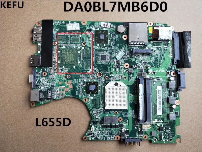 KEFU для Toshiba L655D E1-570 Материнская плата ноутбука DA0BL7MB6D0 A000076380 100% протестирована |