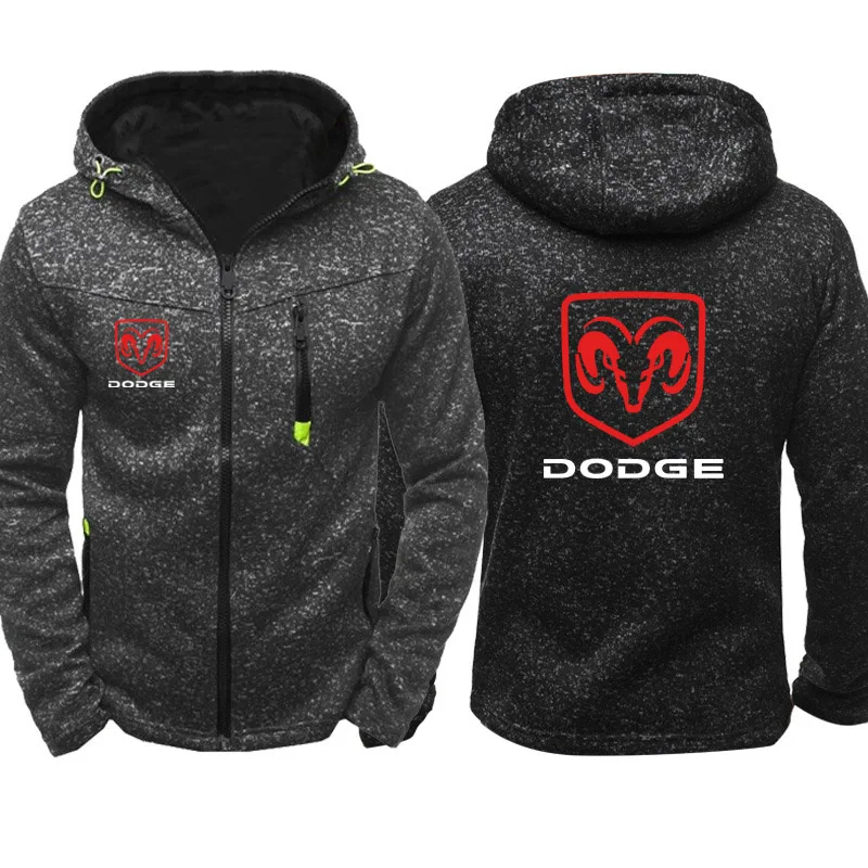 Мужские толстовки с капюшоном с логотипом Dodge Car, повседневные толстовки с капюшоном в стиле хип-хоп Харадзюку с длинным рукавом, мужская куртка на молнии, мужская толстовка с капюшоном, одежда - Цвет: 804
