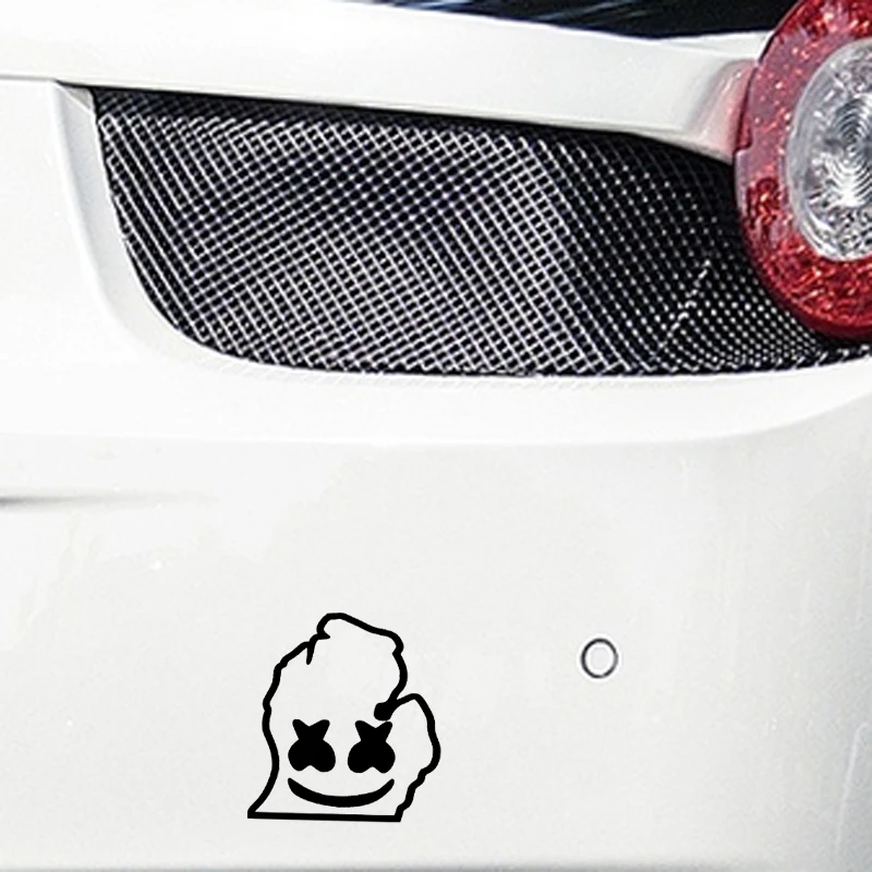 YJZT 12.1CM*13.2CM Personality Fun Face Vinyl Decal Car Sticker Black/Silver C3-0373 | Автомобили и мотоциклы