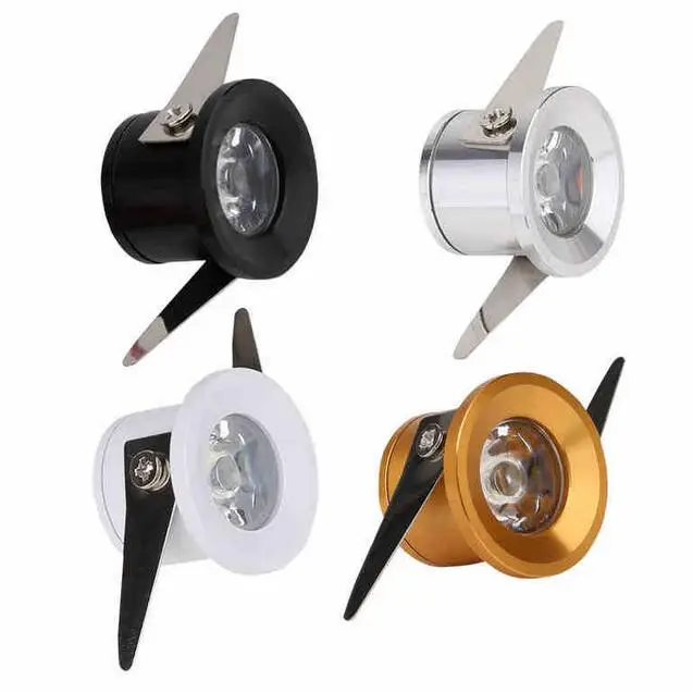 Silvery/Black/White/Golden Mini LED Downlight 1W Jewelry Display Ceiling Recessed Lamp 100V-240V Minidownlights