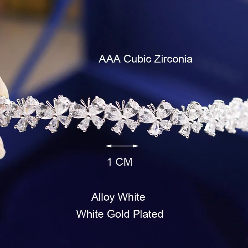 Красные Деревья брендовые Роскошные AAA кубический циркон бабочки повязки для