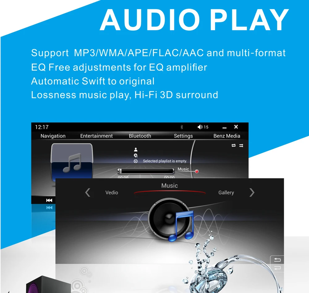 MERRYWAY для GLK NTG4.5 2013- 9,3" Android DVD Мультимедиа gps 4G wifi навигация плеер приборной панели радио