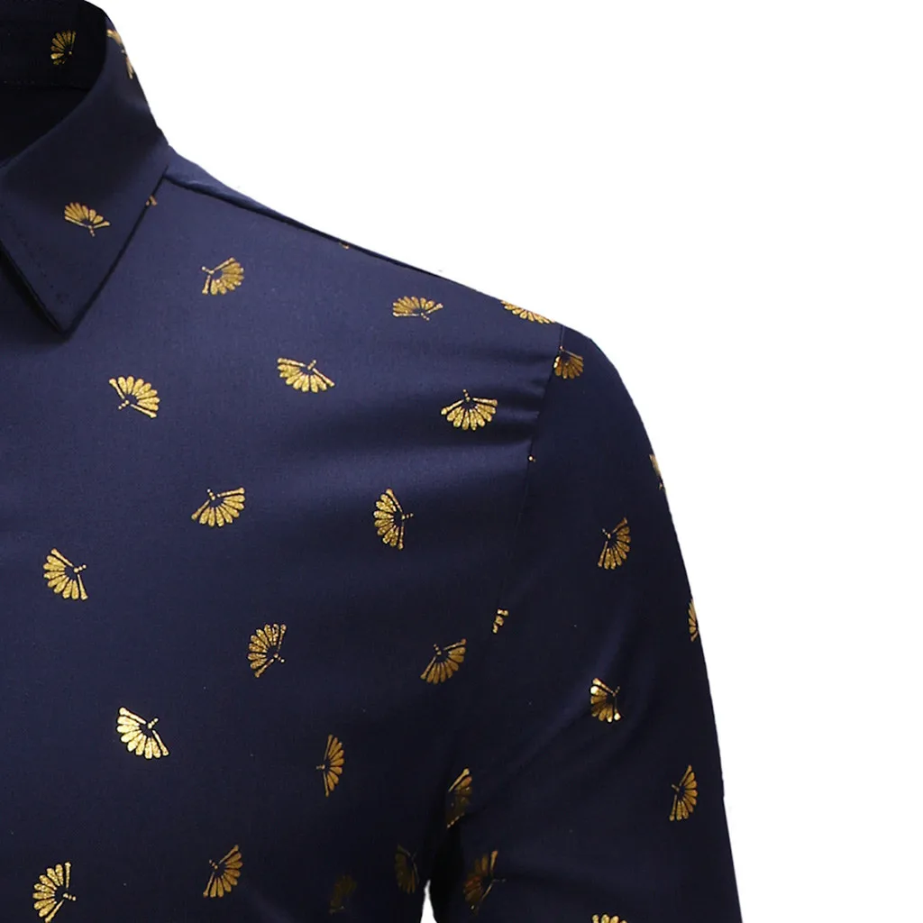 Camisa masculina мужские рубашки Осень Лето с длинным рукавом зима картина большой размер повседневные топы блузки рубашки
