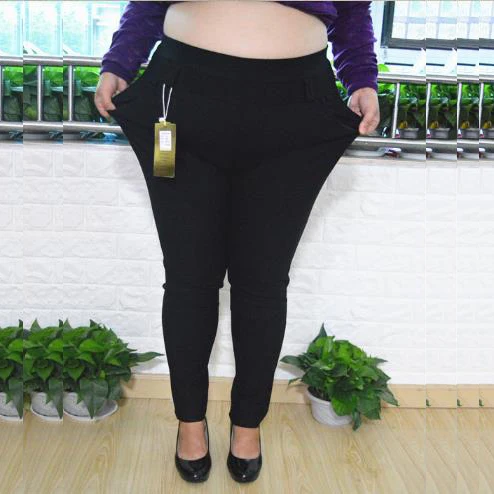 Женские офисные брюки большого размера 3XL-10XL сексуальные винтажные черные