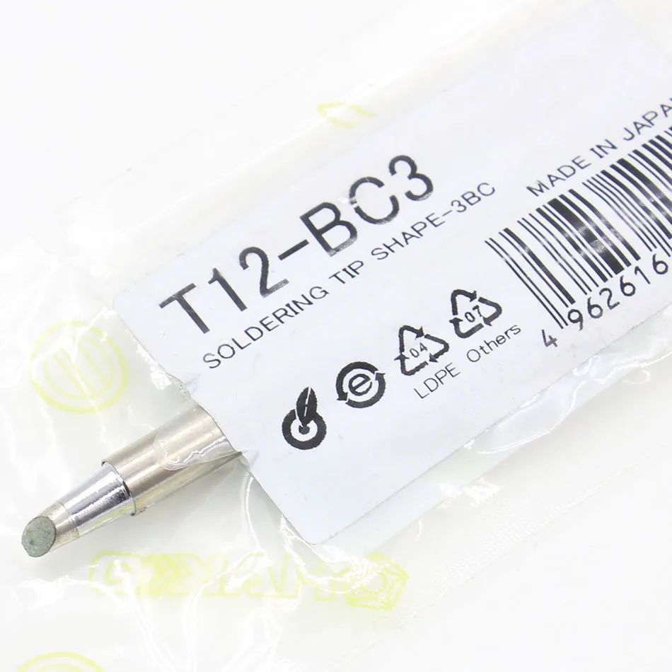 3 шт. T12-BC1 T12-BC2 T12-BC3 RSoldering железными наконечниками серии ect для Хакко паяльник, FX-951 FX-952
