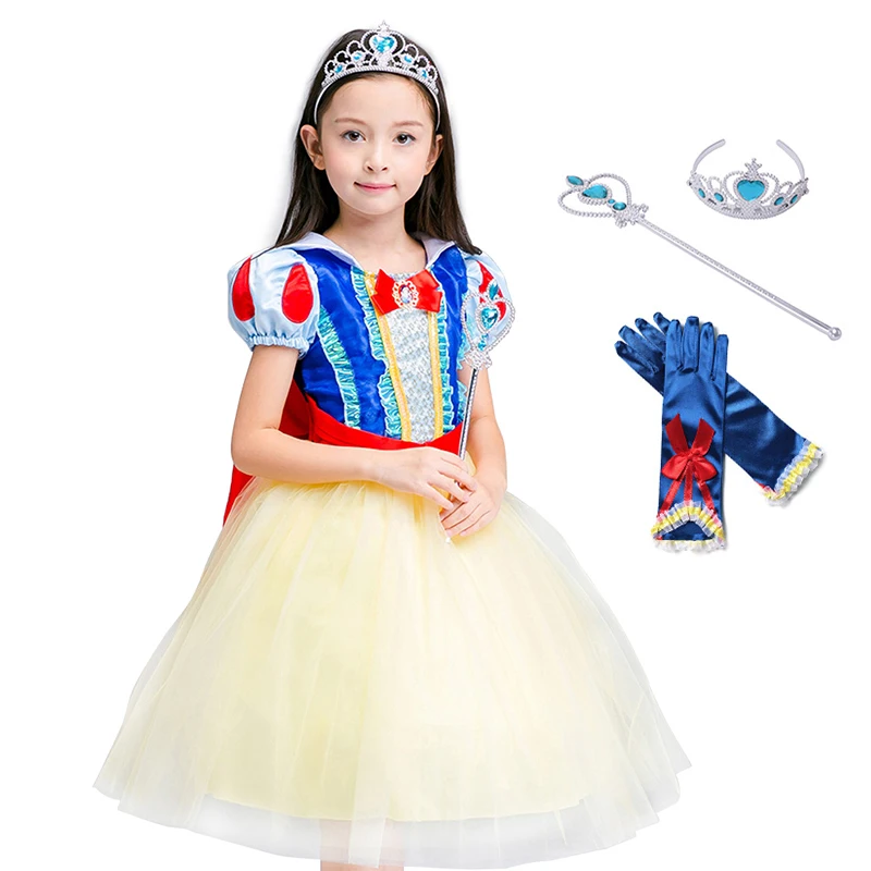 Платье Белоснежки для костюмированной вечеринки девочек Костюм принцессы
