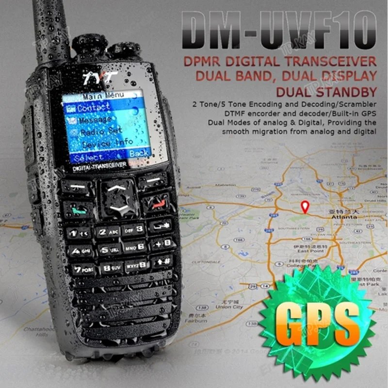100% оригинальная портативная рация TYT DM UVF10 Двухдиапазонная VHF UHF dpmr со встроенным