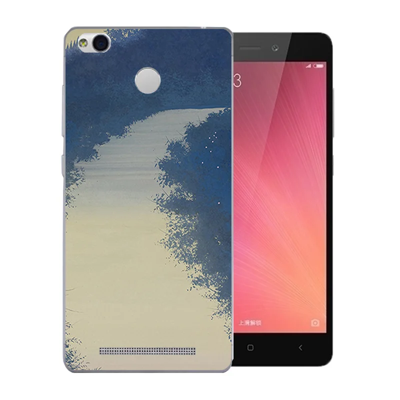 For Xiaomi Redmi 3 Pro Back Cover 3S S Bag Landscape Pattern Soft Silicon Phone Case 5.0 inch for Prime Capa |