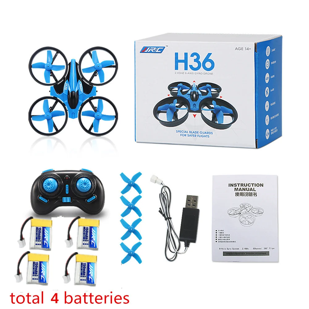 Мини Дрон JJRC H36 2 4G 6 осей микро Квадрокоптеры Безголовый режим БПЛА возврат одной