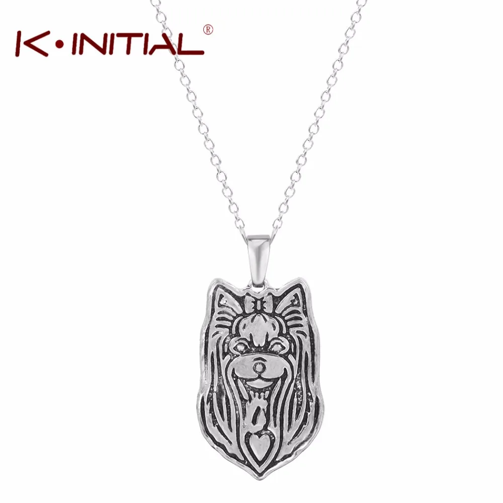 Kinitial ожерелье с изображением Йорка йоркширского терьера кулон в форме щенка