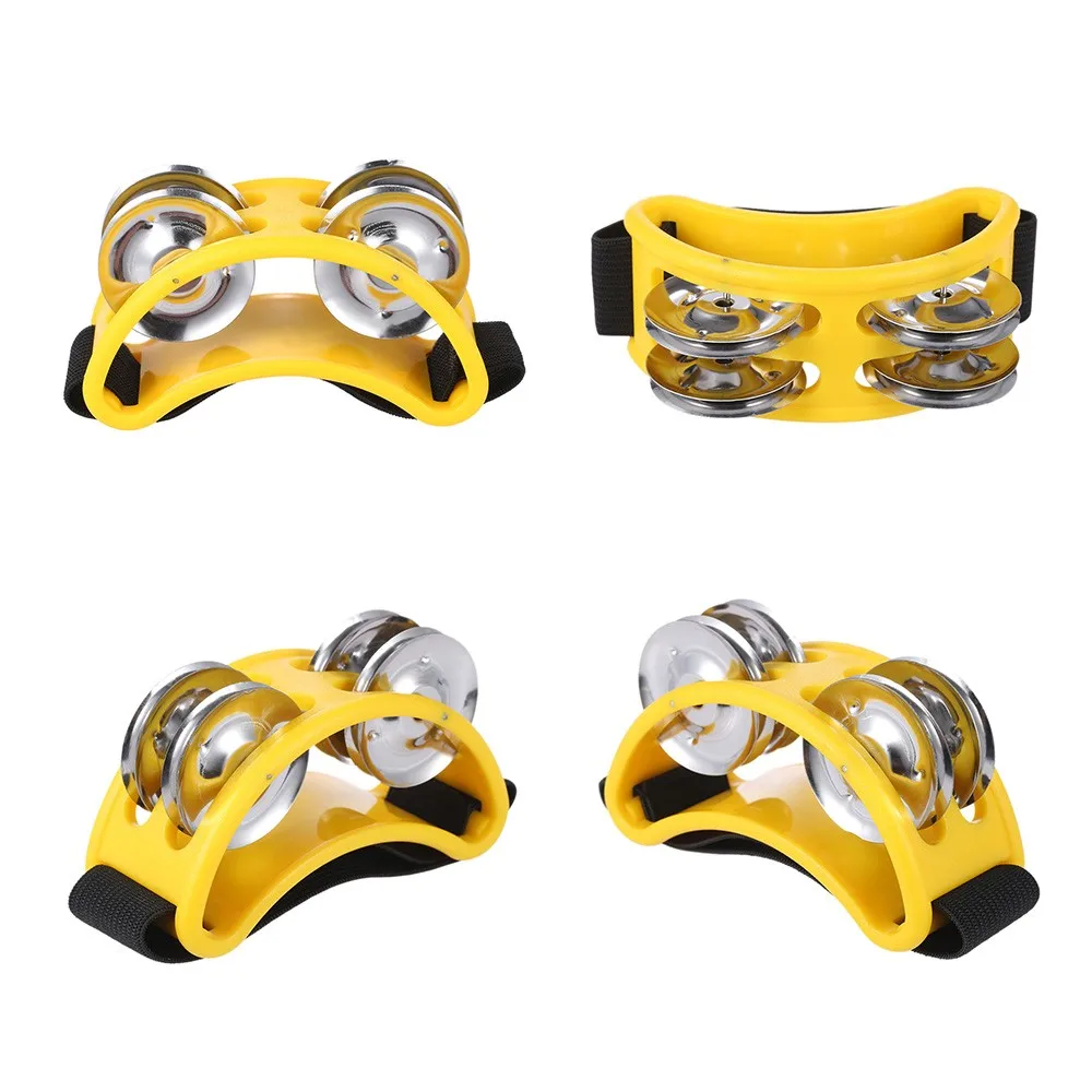 Ножной Тамбурин 2 набора металлических колокольчиков с гитарой аксессуар для