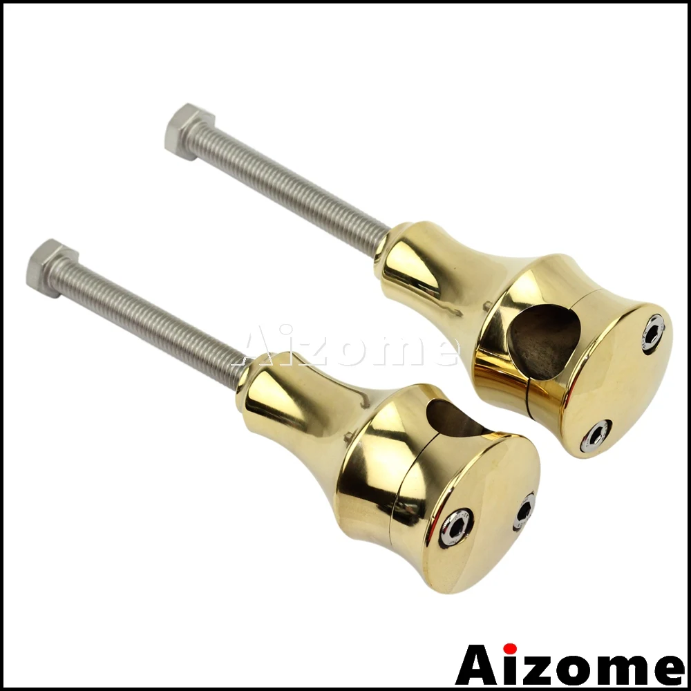 Винтаж Кафе Racer твердая латунь 1 &quotРуль Riser 25 мм барные стояки для Harley Honda Yamaha Cruiser