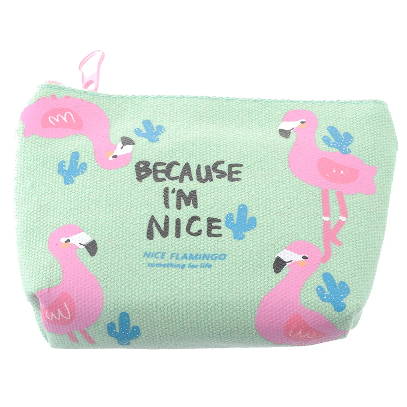 Hifuar Фламинго маленький кошелек холщовая полосатая сумка для хранения монет с