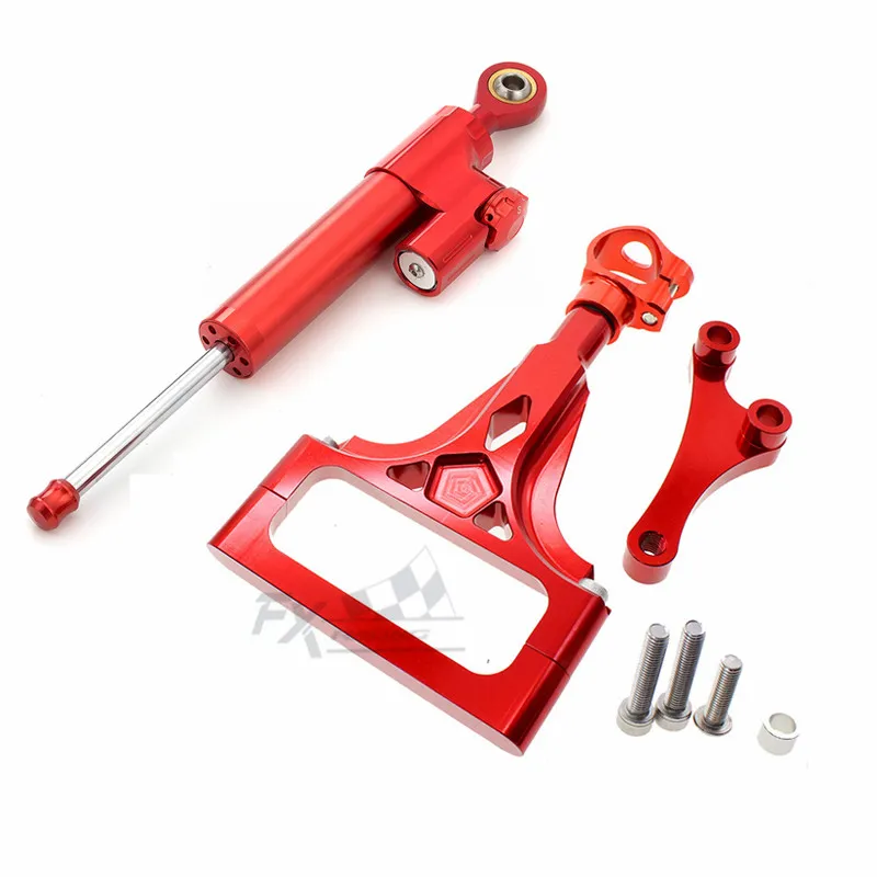 Red Kit CNC мотоциклетные Стабилизатор Амортизатора рулевого механизма Монтажный кронштейн комплект для обслуживания для Kawasaki Z1000 Z750 Z 750 1000 2003-2009 2004 2005 - Цвет: Red Kit