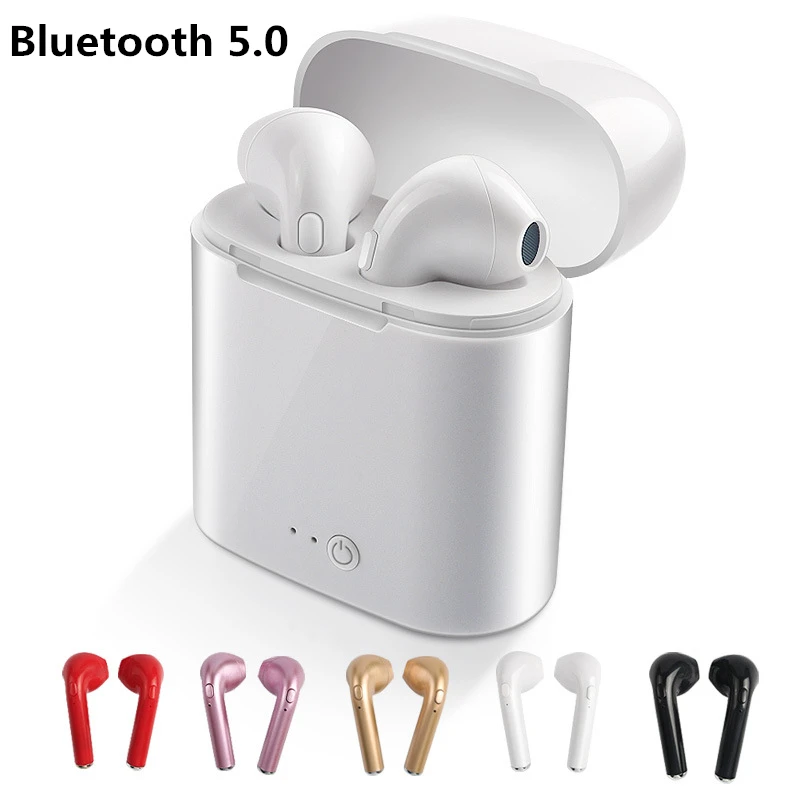 Универсальные беспроводные Bluetooth наушники i7s TWS с микрофоном для iphone samsung Xiaomi 5 6 7 8