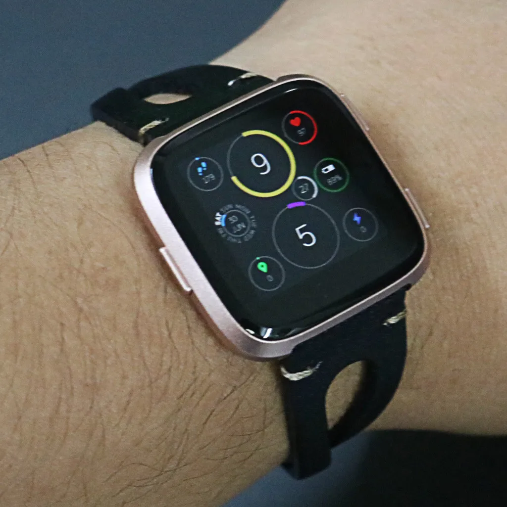 Ouhaobin кожаный ремешок для Fitbit Versa/Versa Lite, сменный Браслет, Кожаный ремешок, браслет на запястье 601