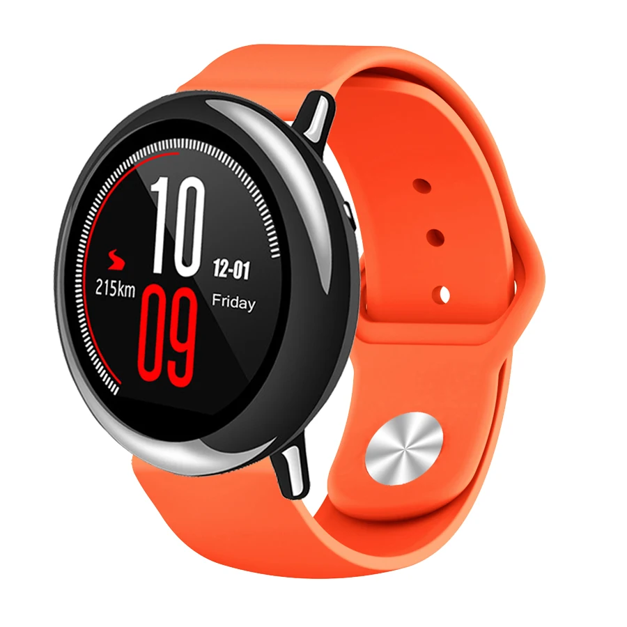 Силиконовый ремешок для часов Xiaomi Huami Amazfit Pace/Stratos 2 2S 3 спортивный сменный Браслет
