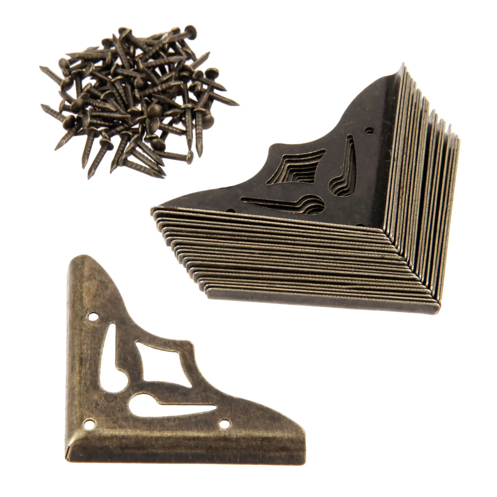 DRELD 20 единиц мебели металлическое ремесло Античная бронзовая бижутерия коробка