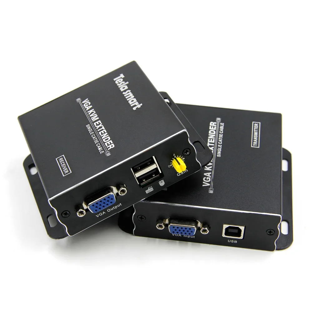 Tesla smart KVM удлинитель 1080 P 60Hz VGA через CAT5 через UTP FTP до 984ft длинный диапазон(1 удлинитель TX+ 1 удлинитель RX