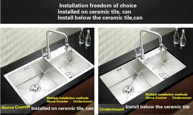 Бесплатная доставка многофункциональная кухонная ручная раковина двойной паз