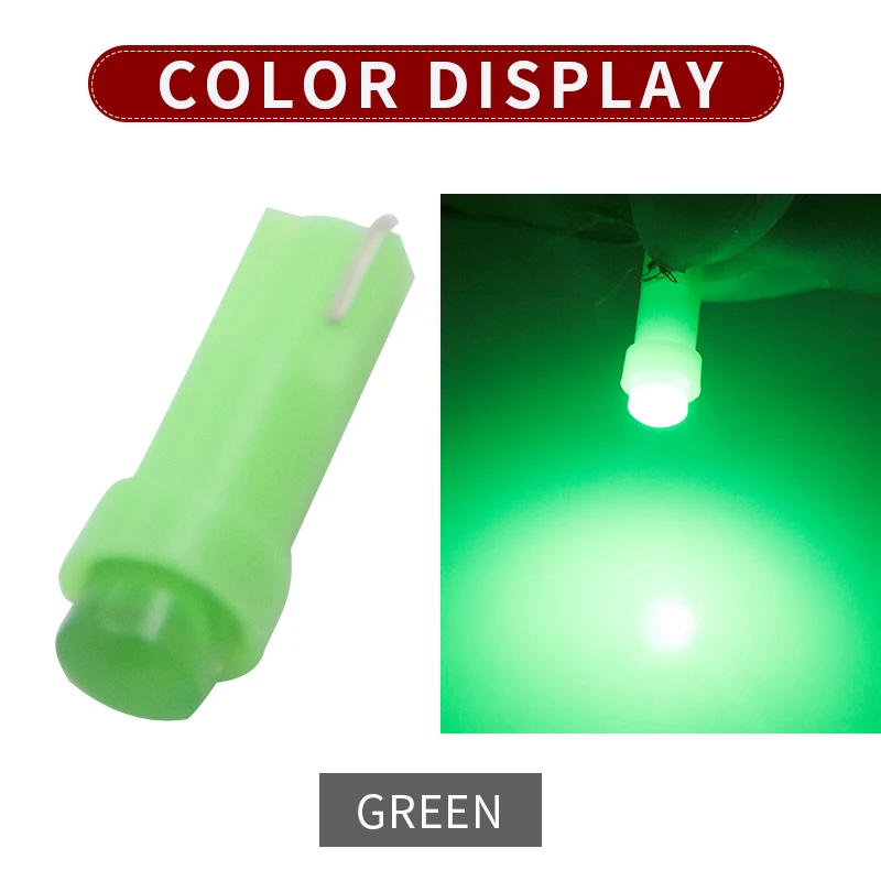 10 шт./лот T5 W1.2W светодиодный автомобильный боковый клин приборная панель