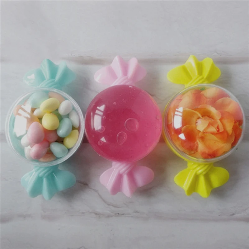 Festival 12 Pcs/set Birthday Transparent Candy Box Decoration Accessories Adorable PS Plastic Colorful Wedding | Дом и сад