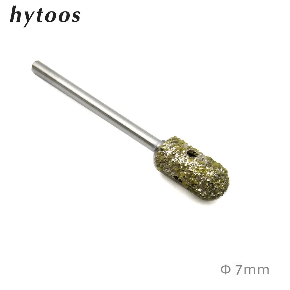 HYTOOS 4 размера алмазное сверло 3/3" роторные заусенцы для кутикулы, инструменты для очистки маникюра, педикюра, аксессуары, фрезы для ногтей - Цвет: 7mm