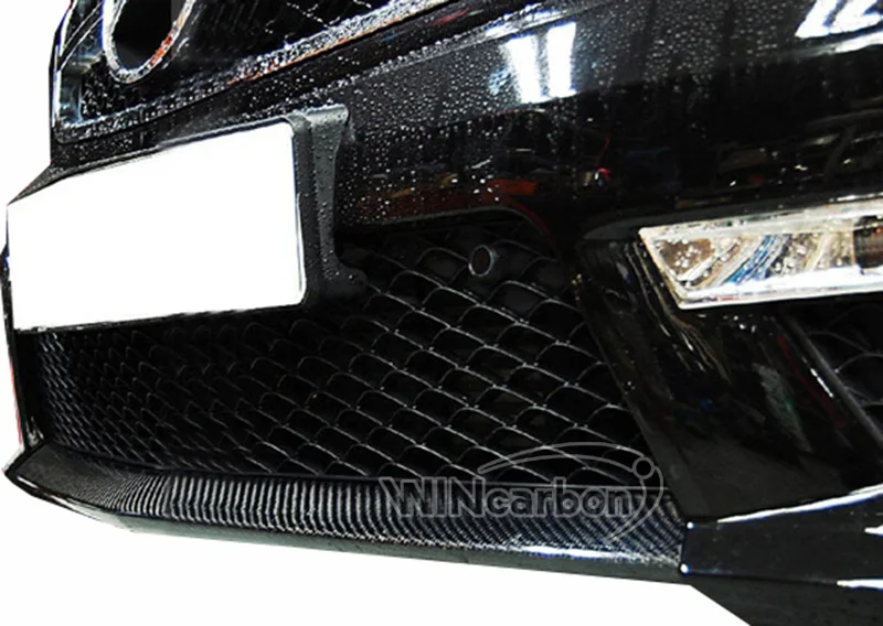 Реальные углеродного волокна Малый передний спойлер Для aftermarket BENZ W204 F/L C63 бампер